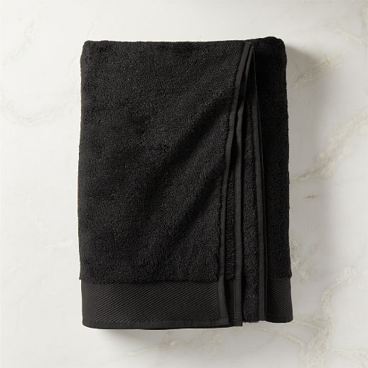 Arlow Organic Cotton Black Bath Sheet