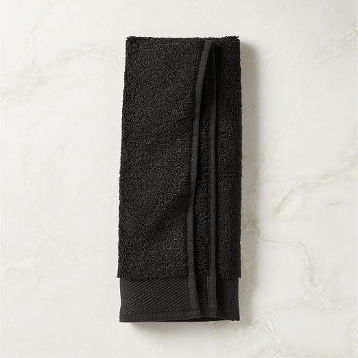 Arlow Organic Cotton Black Hand Towel