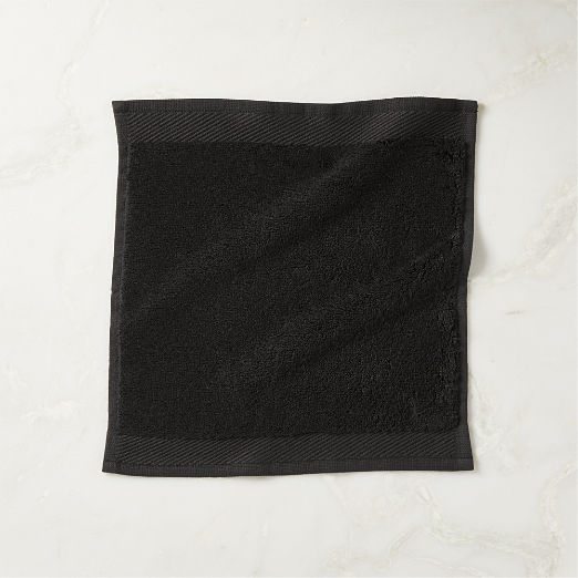 Arlow Organic Cotton Black Washcloth