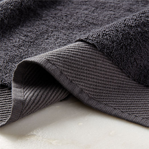 Arlow Organic Cotton Charcoal Grey Washcloth