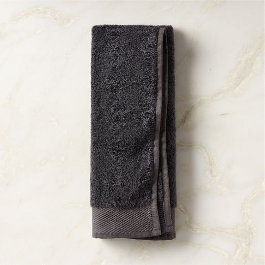 Arlow Organic Cotton Charcoal Grey Hand Towel