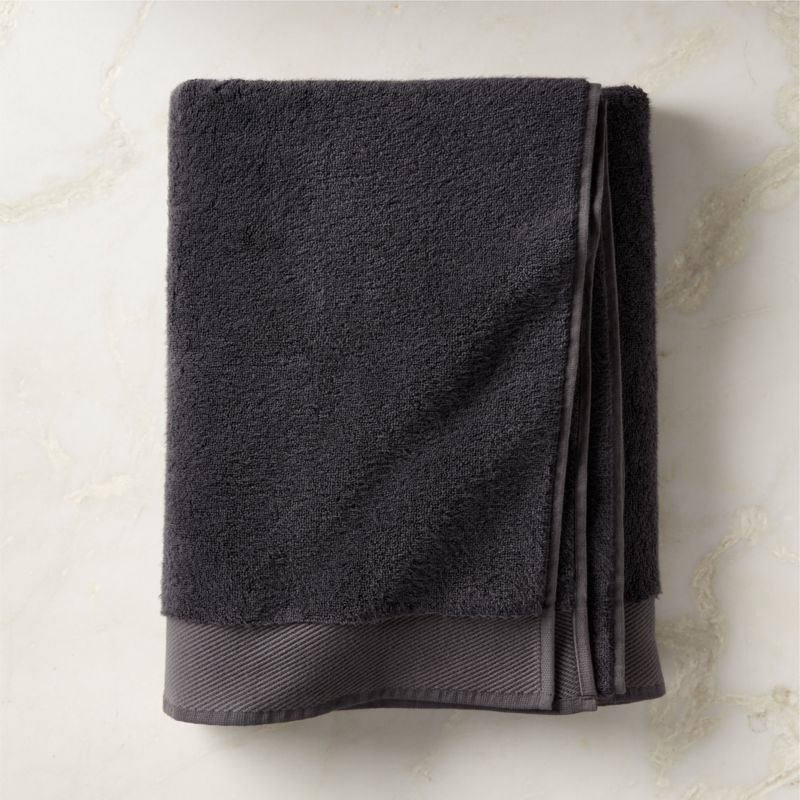 Arlow Organic Cotton Charcoal Grey Bath Sheet - image 0 of 4