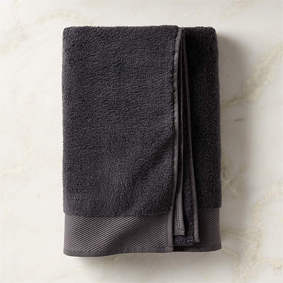 Arlow Organic Cotton Charcoal Grey Bath Towel