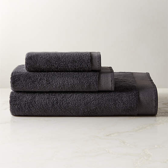 Arlow Organic Cotton Charcoal Grey Bath Towel Set