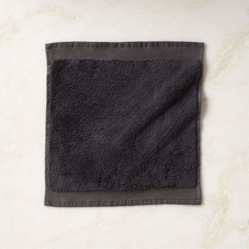 View Arlow Organic Cotton Charcoal Grey Washcloth details