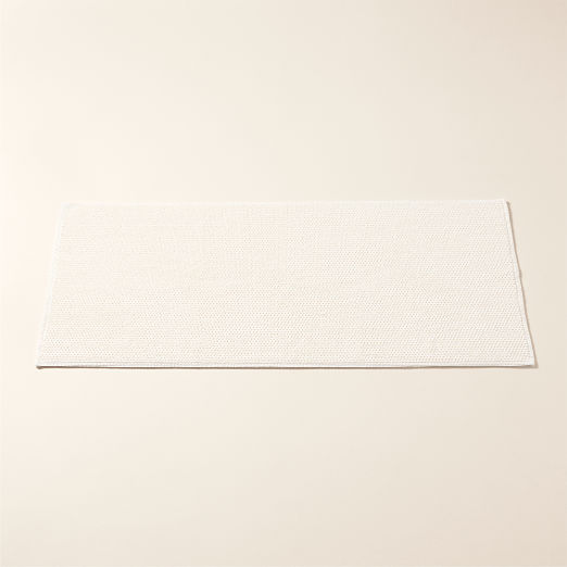 Arlow Organic Cotton Warm White Bath Runner 24"x60"