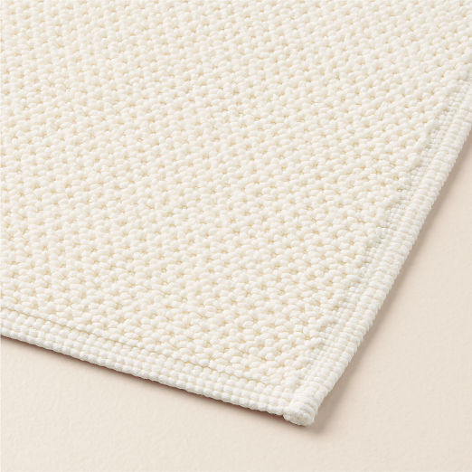 Arlow Organic Cotton Warm White Bath Mat 24"x36"