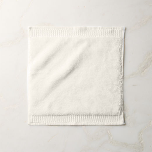 Arlow Organic Cotton Warm White Washcloth