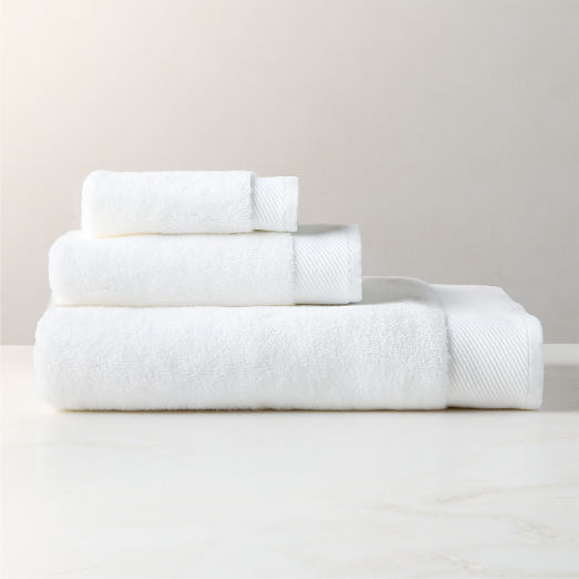 Arlow Organic Cotton Warm White Bath Towel Set