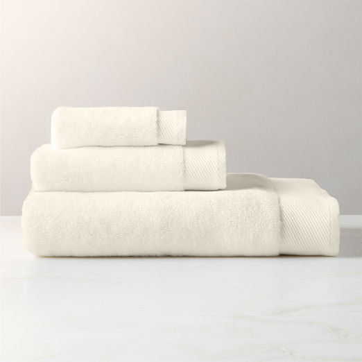 Arlow Organic Cotton Warm White Bath Towel Set