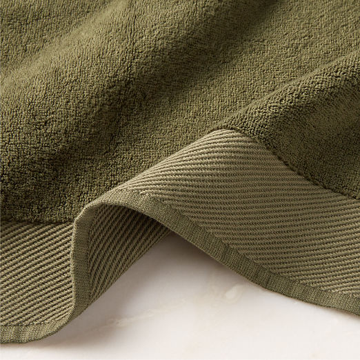 Arlow Organic Cotton Green Bath Towels