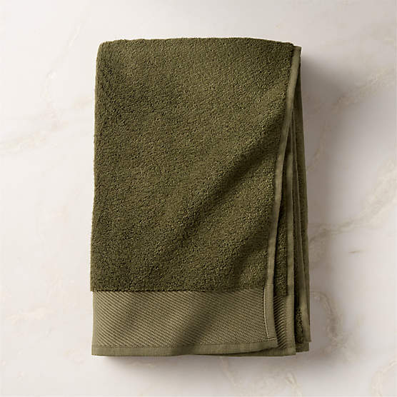 Arlow Organic Cotton Green Bath Towel