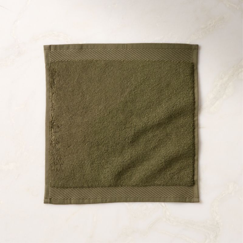 View Arlow Organic Cotton Green Washcloth details