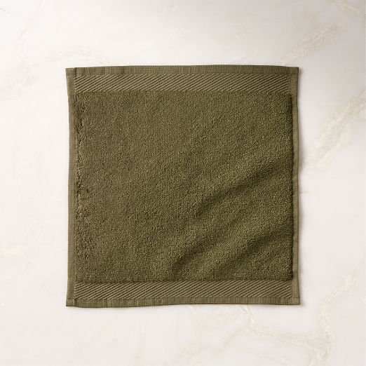 Arlow Organic Cotton Green Washcloth