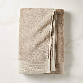 Brooks Ribbed Organic Cotton Dusty Rose Bath Towels