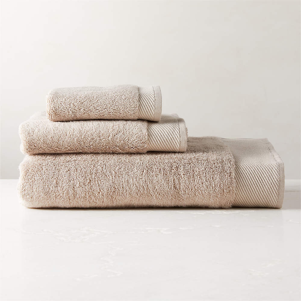 Arlow Organic Cotton Beige Bath Towel Set + Reviews