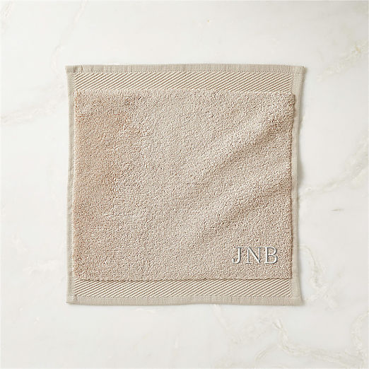 Arlow Organic Cotton Light Taupe Washcloth