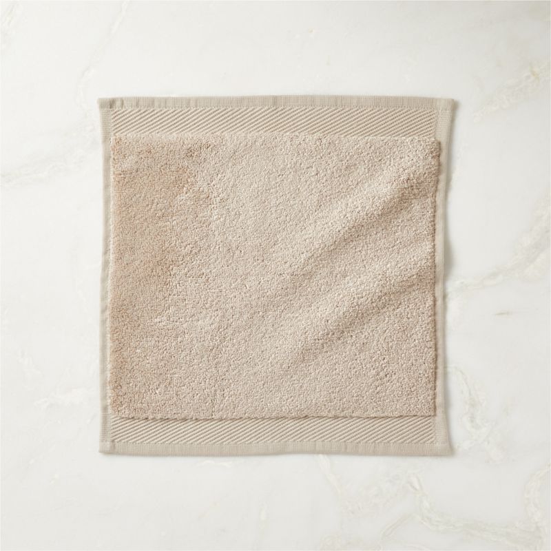 Arlow Organic Cotton Light Taupe Washcloth - image 0 of 5