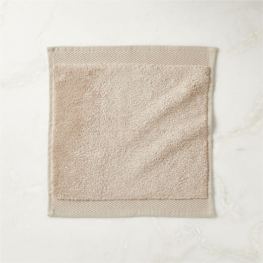 Arlow Organic Cotton Light Taupe Washcloth