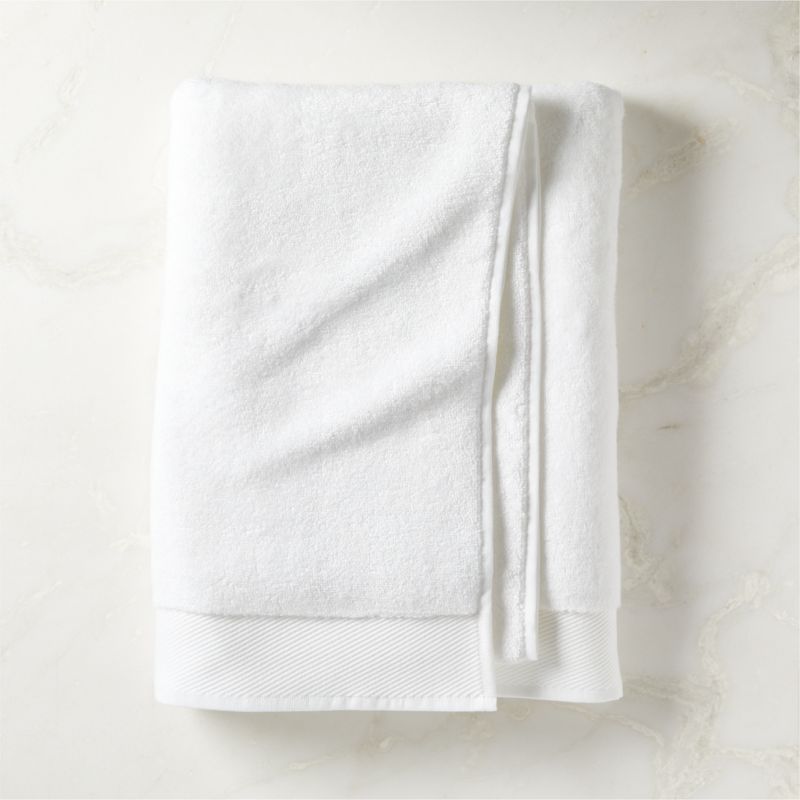 Viewing product image Arlow Organic Cotton White Bath Sheet - image 1 of 5