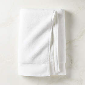 Brooks Ribbed Organic Cotton White Washcloth + Reviews