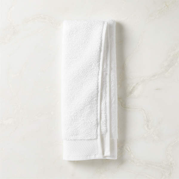 Organic Cotton Hand Towel, White