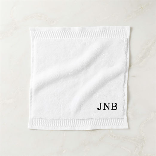 Arlow Organic Cotton White Washcloth