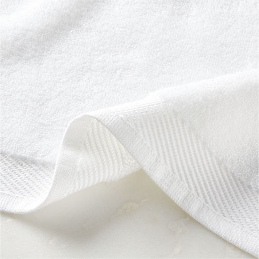 Arlow Organic Cotton White Washcloth