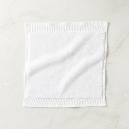 Arlow Organic Cotton White Washcloth