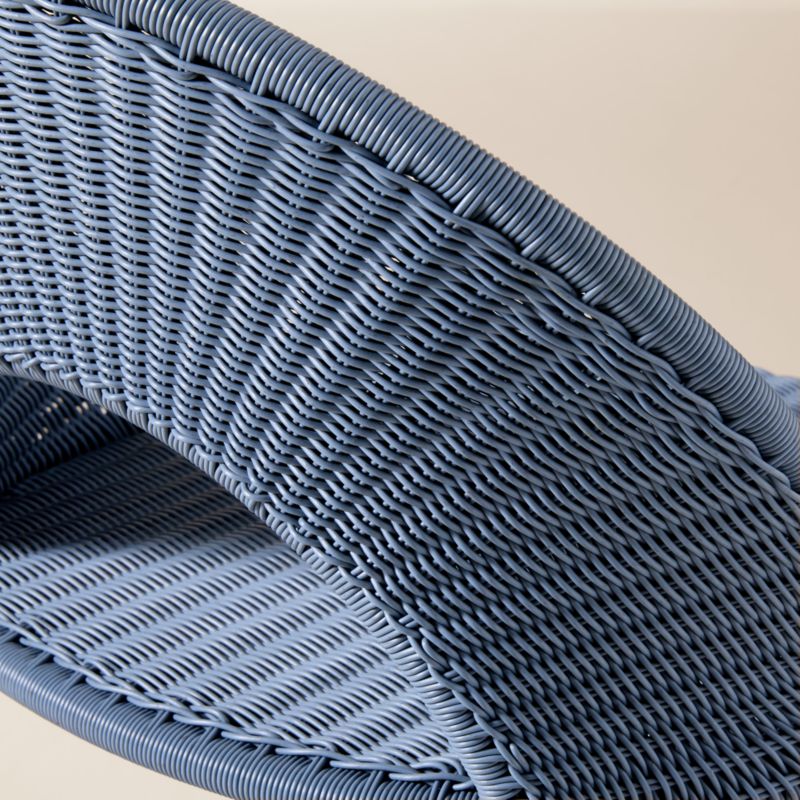 Arly Blue All-Weather Rattan Outdoor Dining Chairs Set of 4 - image 5 of 6