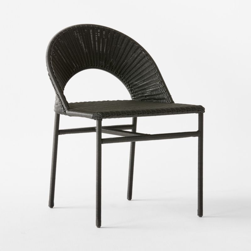 Arly Black All-Weather Rattan Dining Chair - image 5 of 9