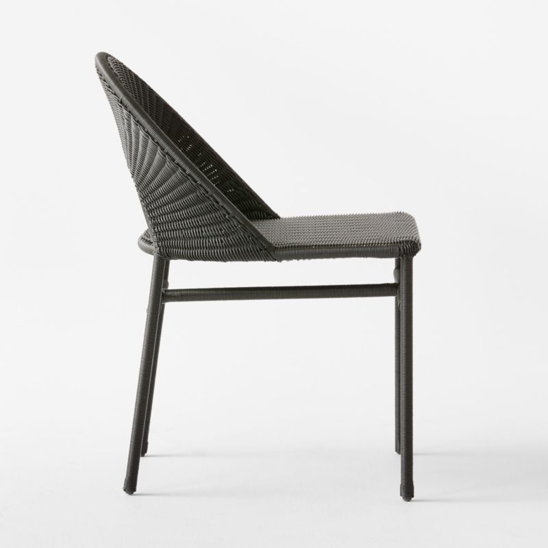 Arly Black All-Weather Rattan Dining Chair - image 6 of 9