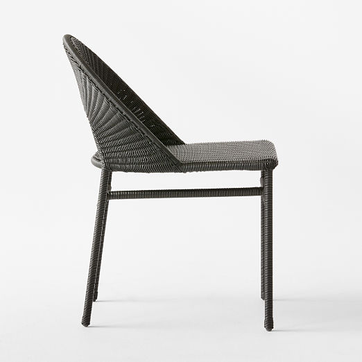 Arly Black All-Weather Rattan Dining Chair