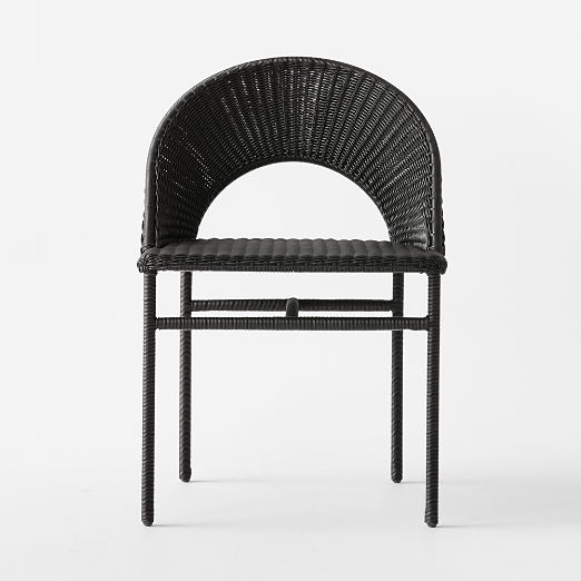 Arly Black All-Weather Rattan Dining Chair