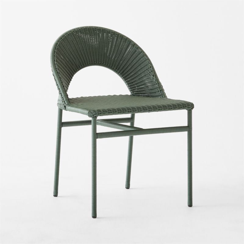 Arly Green All-Weather Rattan Outdoor Dining Chair - image 3 of 7