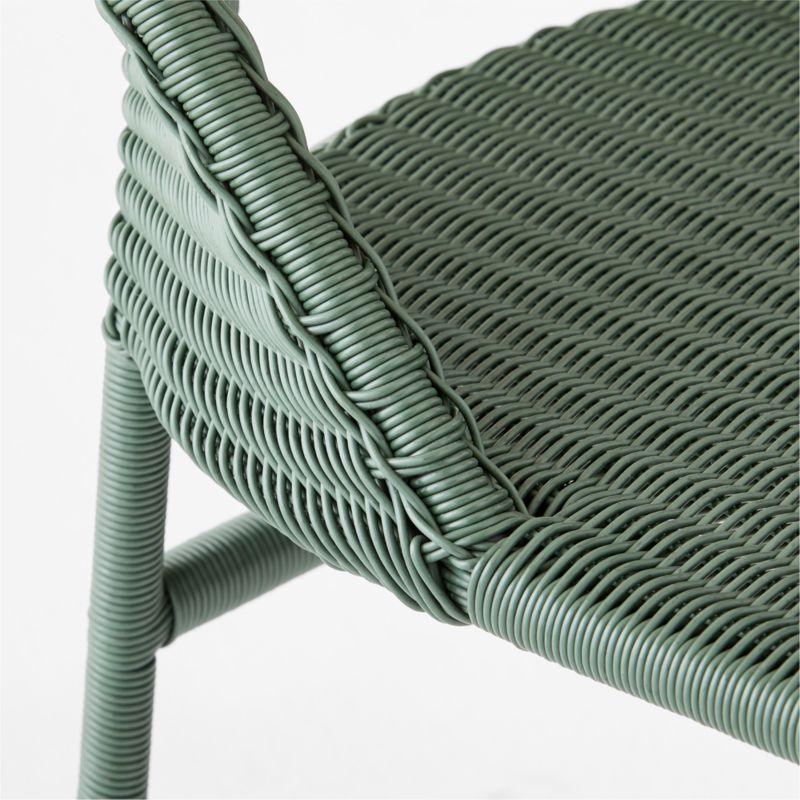 Arly Green All-Weather Rattan Outdoor Dining Chair - image 6 of 7