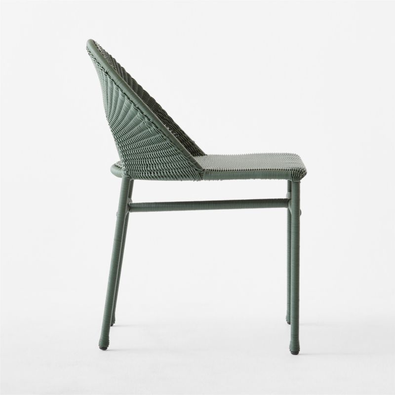 Arly Green All-Weather Rattan Outdoor Dining Chair - image 4 of 7