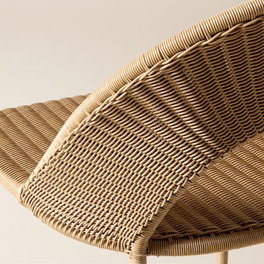 Arly Light Brown All-Weather Rattan Outdoor Counter Stool Set of 4