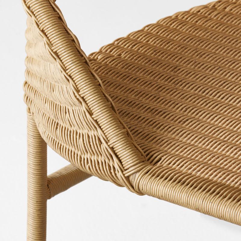 Arly Light Brown All-Weather Rattan Dining Chair - image 11 of 12