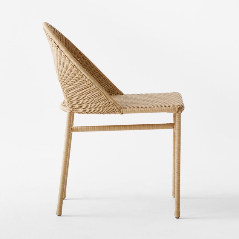 Arly Light Brown All-Weather Rattan Dining Chair - image 9 of 12