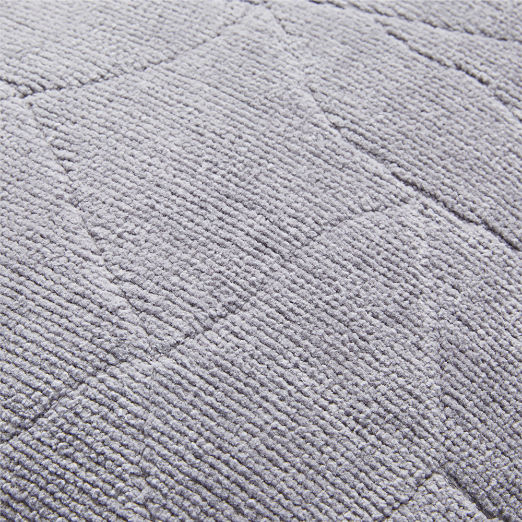 Arman Grey Cotton Chenille Throw Pillow 23"x23"