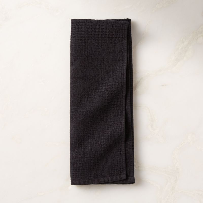 Armela Organic Cotton Black Waffle Washcloth + Reviews