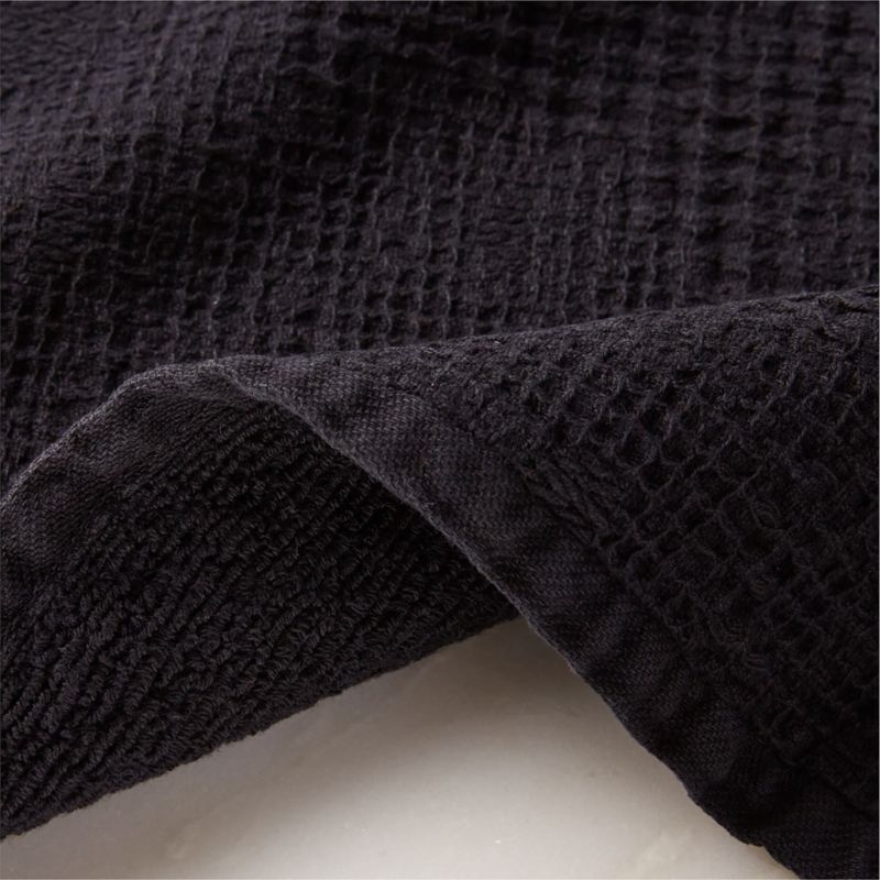 Armela Organic Cotton Black Waffle Washcloth + Reviews