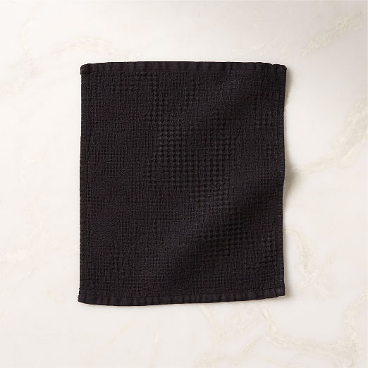 Armela Organic Cotton Black Waffle Washcloth