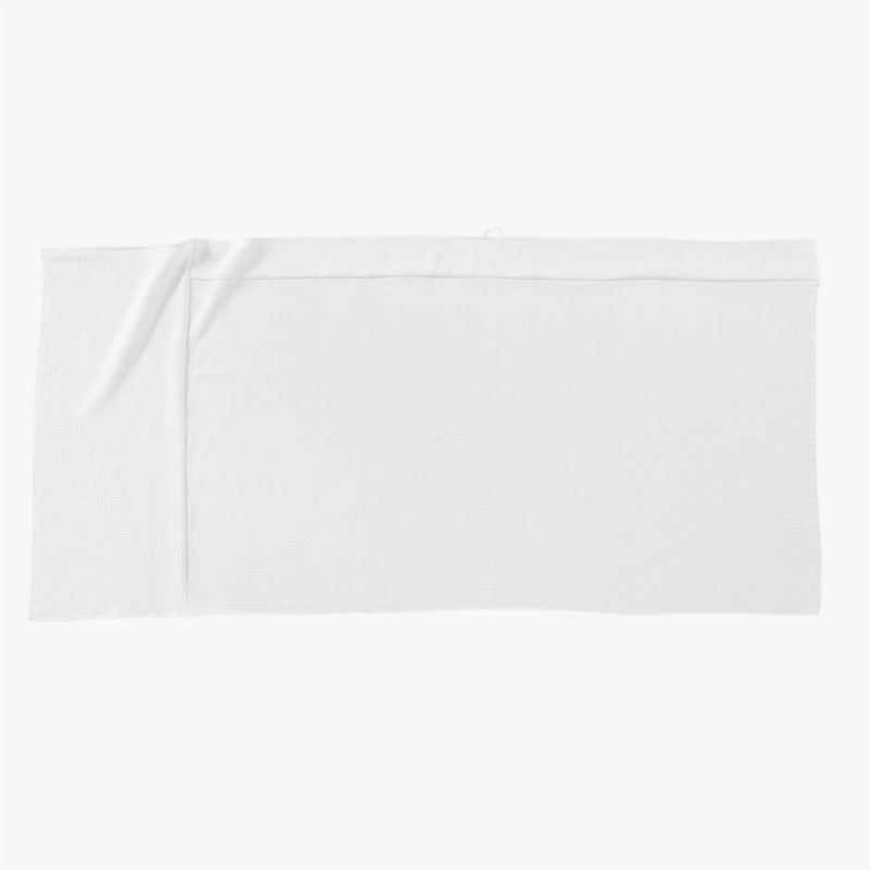 Armela Organic Cotton White Waffle Bath Towel + Reviews