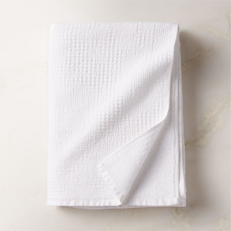 Arlow Organic Cotton White Bath Towel Set