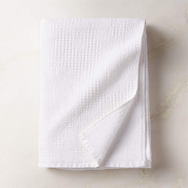 The Company Store Organic White Solid Cotton Bath Towel VK19-BATH-WHITE -  The Home Depot