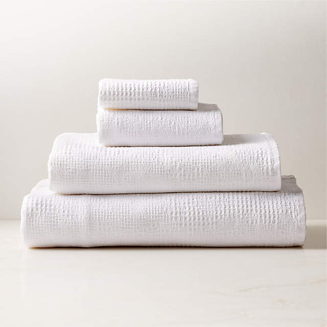 Waffle Hand Towel White - Casaluna