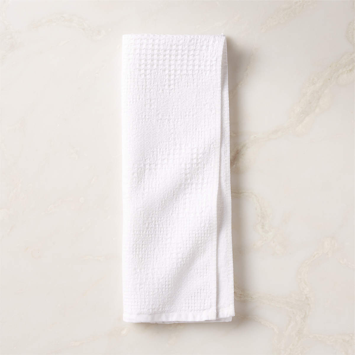 Armela Organic Cotton White Waffle Bath Towels CB2