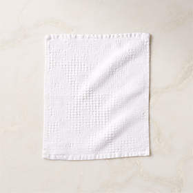 Brooks Ribbed Organic Cotton Warm White Hand Towel + Reviews